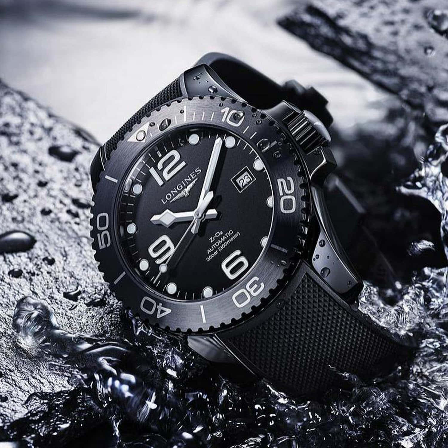 Longines Hydroconquest Black Watch Wallpaper