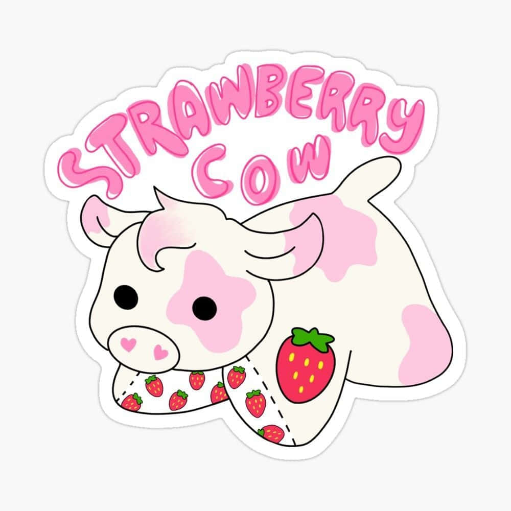 Look At This Cuteness Overload! The Kawaii Cow Is An Adorable Way To Bring Some Joy Into Your Life. Wallpaper