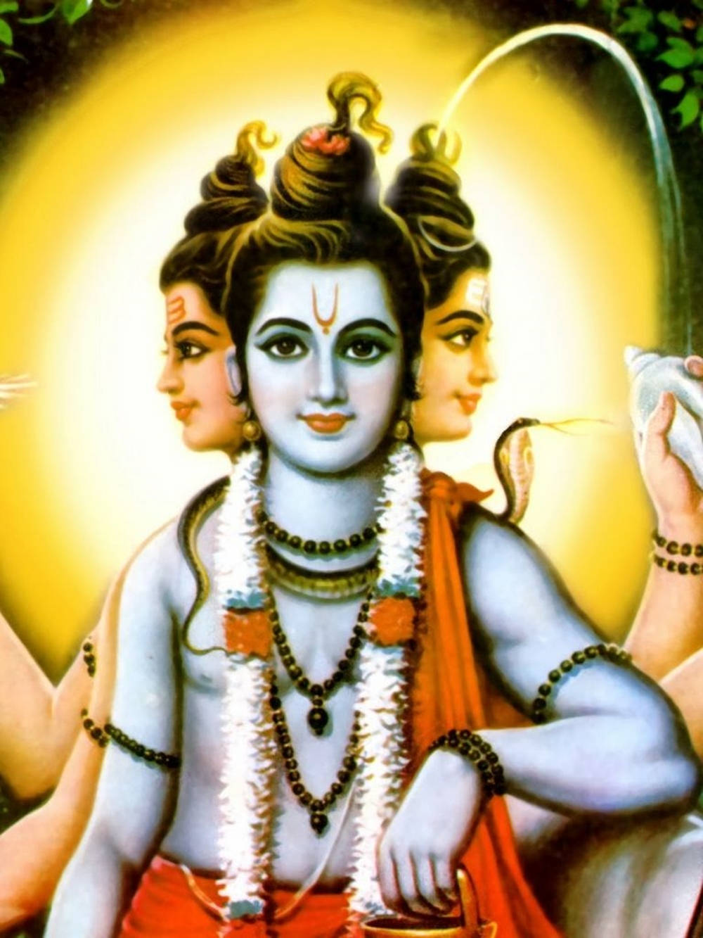 Lord Dattatreya Aura Graphic Art Wallpaper