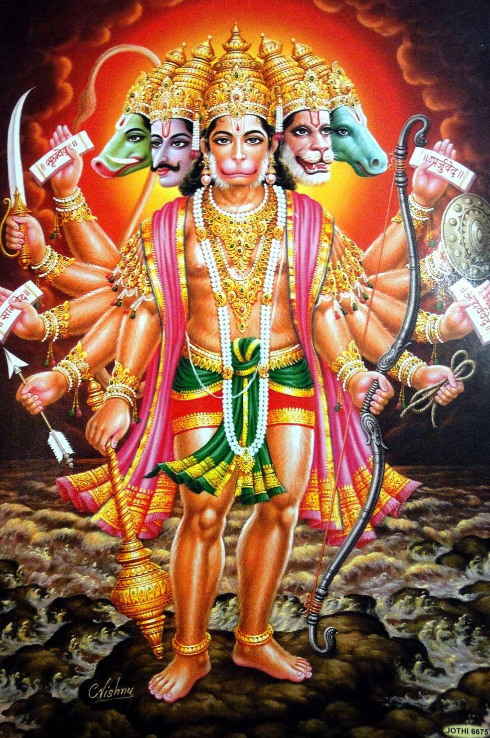 Lord Hanuman As Panchamukha Wallpaper