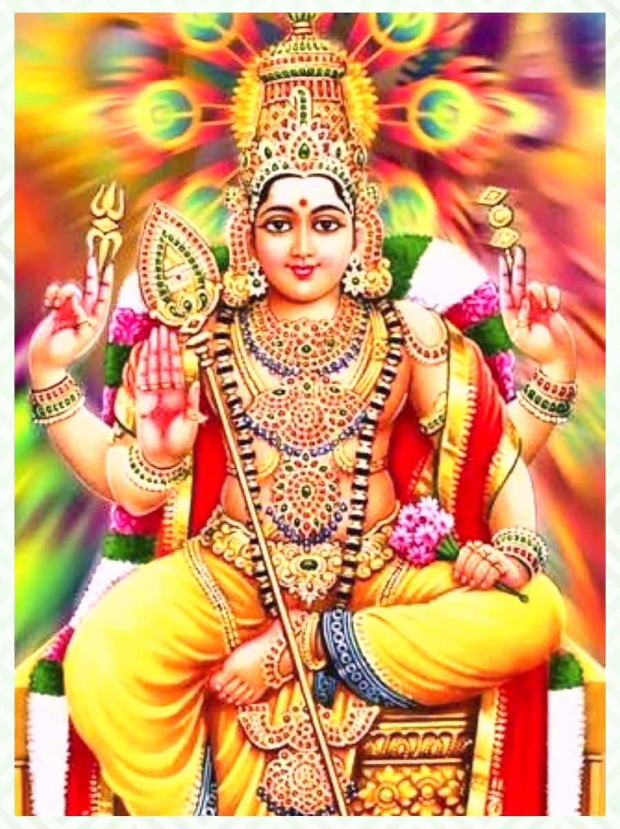 Lord Murugan With Four Hands Wallpaper