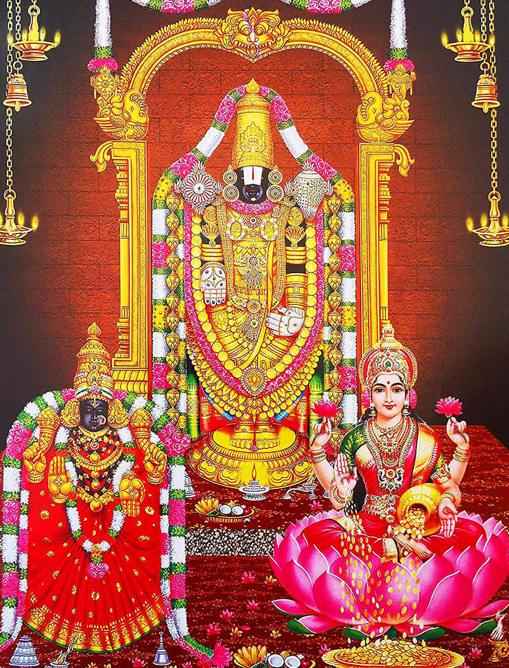 Lord Perumal And Hindu Gods Wallpaper