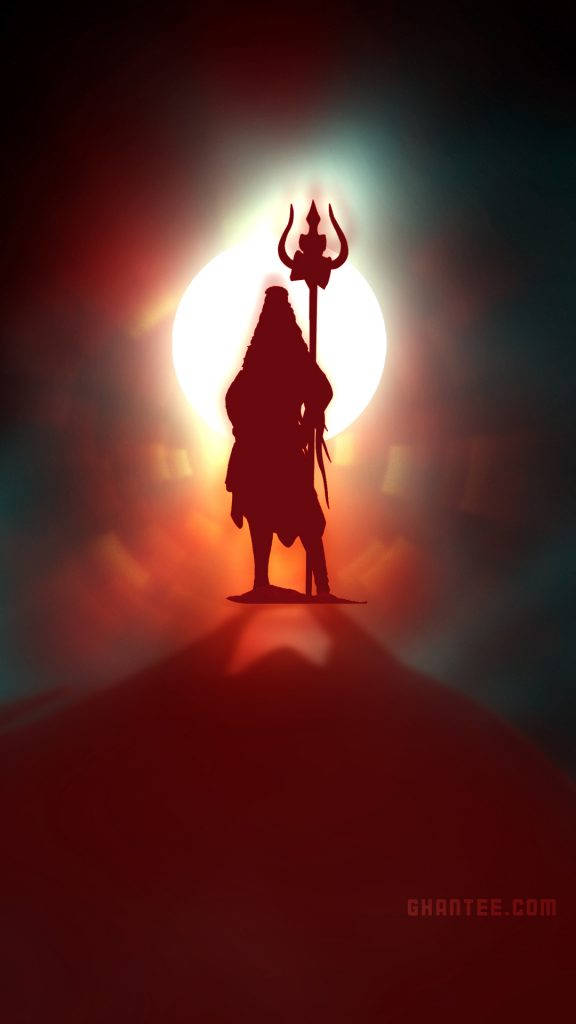 Lord Shiva Angry Bright Sun Art Wallpaper