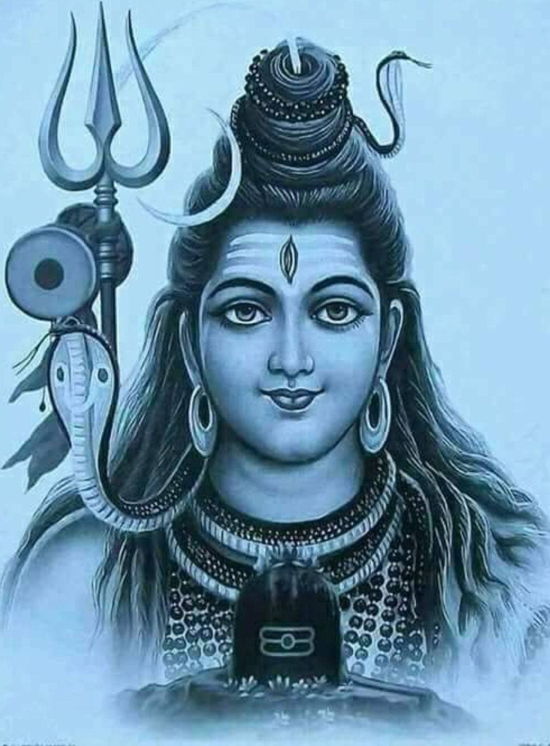 Lord Shiva Angry With Black Snake On Head Wallpaper