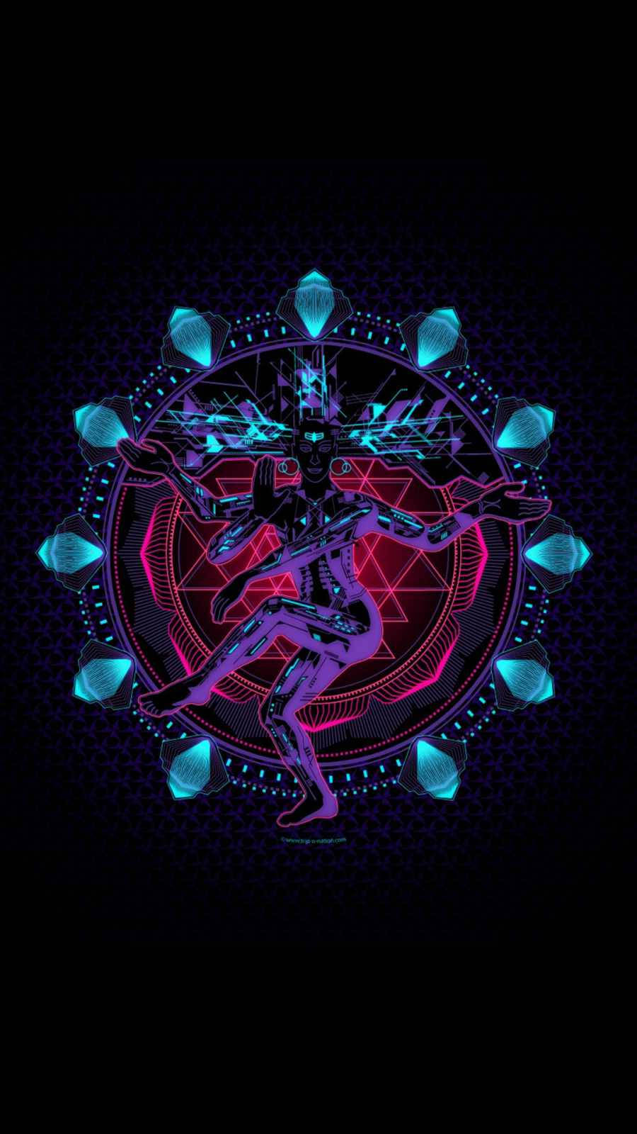 Lord Shiva Cyberpunk Iphone X Wallpaper