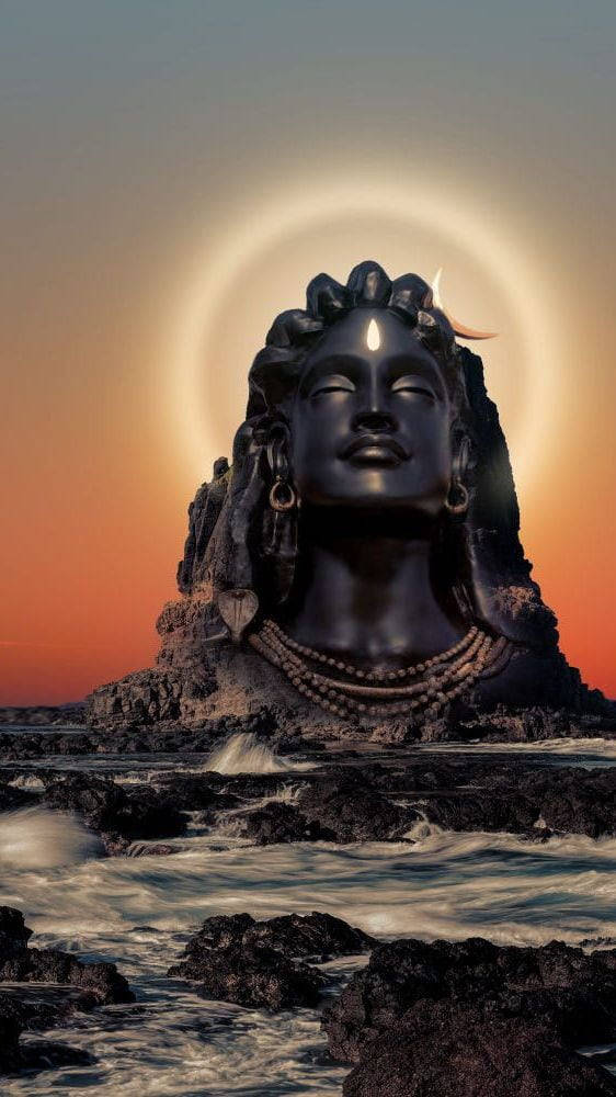Lord Shiva Mobile Giant Bust Wallpaper