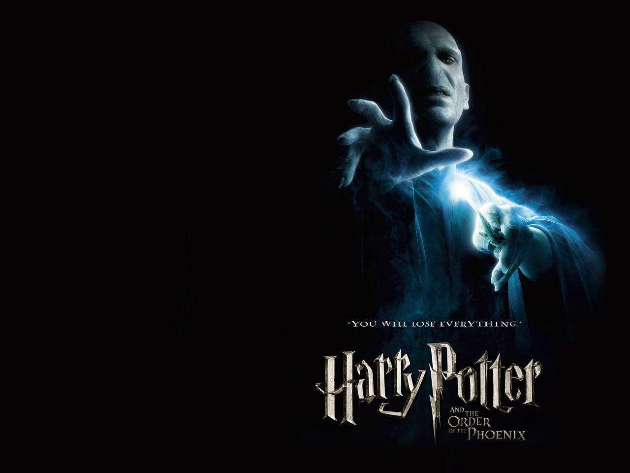 Lord Voldemort Black Background Wallpaper