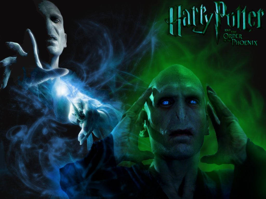 Lord Voldemort Blue Green Magic Wallpaper