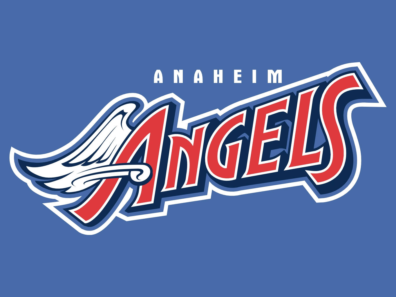 Los Angeles Angels Anaheim Angels Logo On Blue Wallpaper