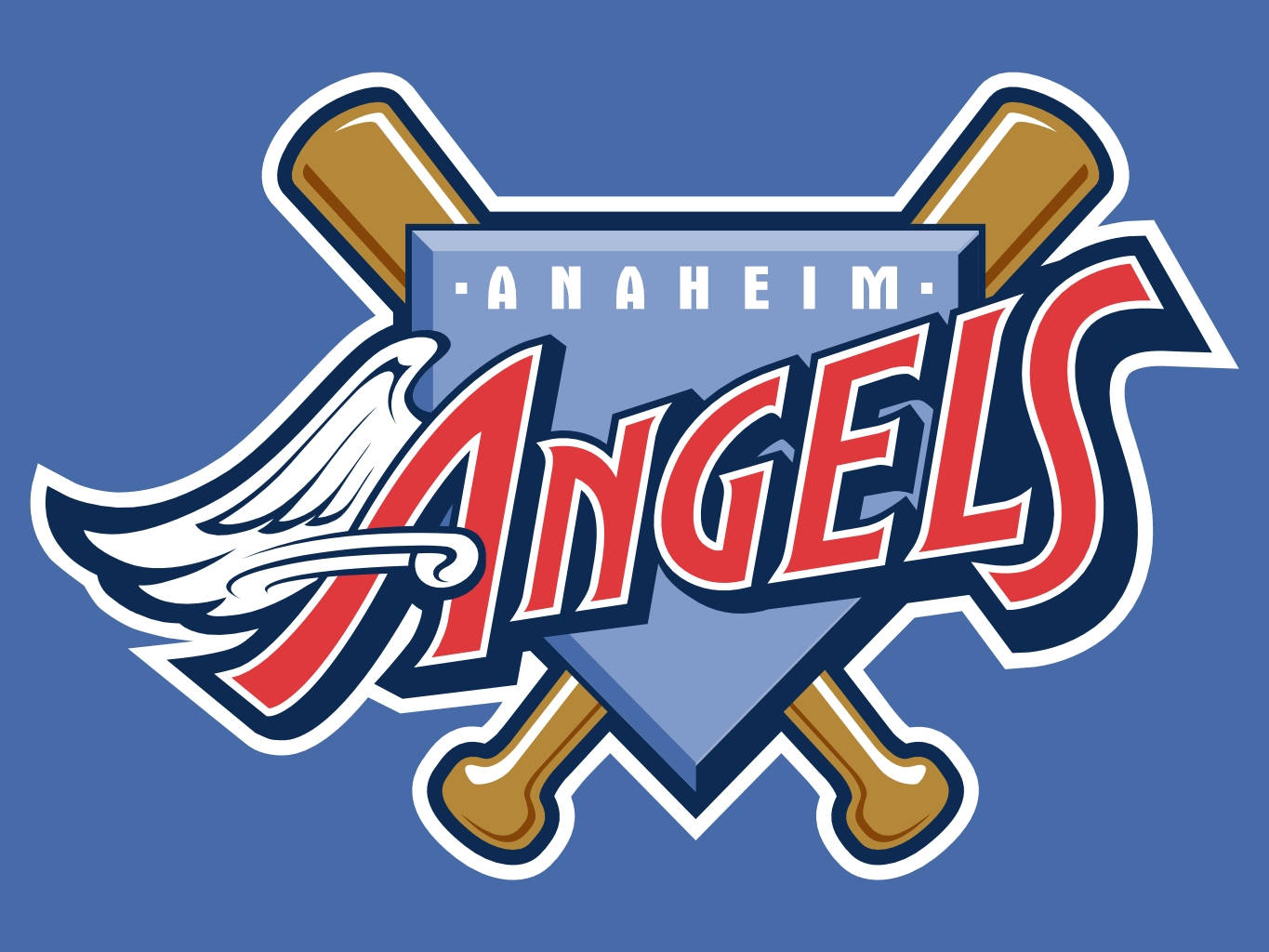 Los Angeles Angels Anaheim Angels Shield Logo Wallpaper