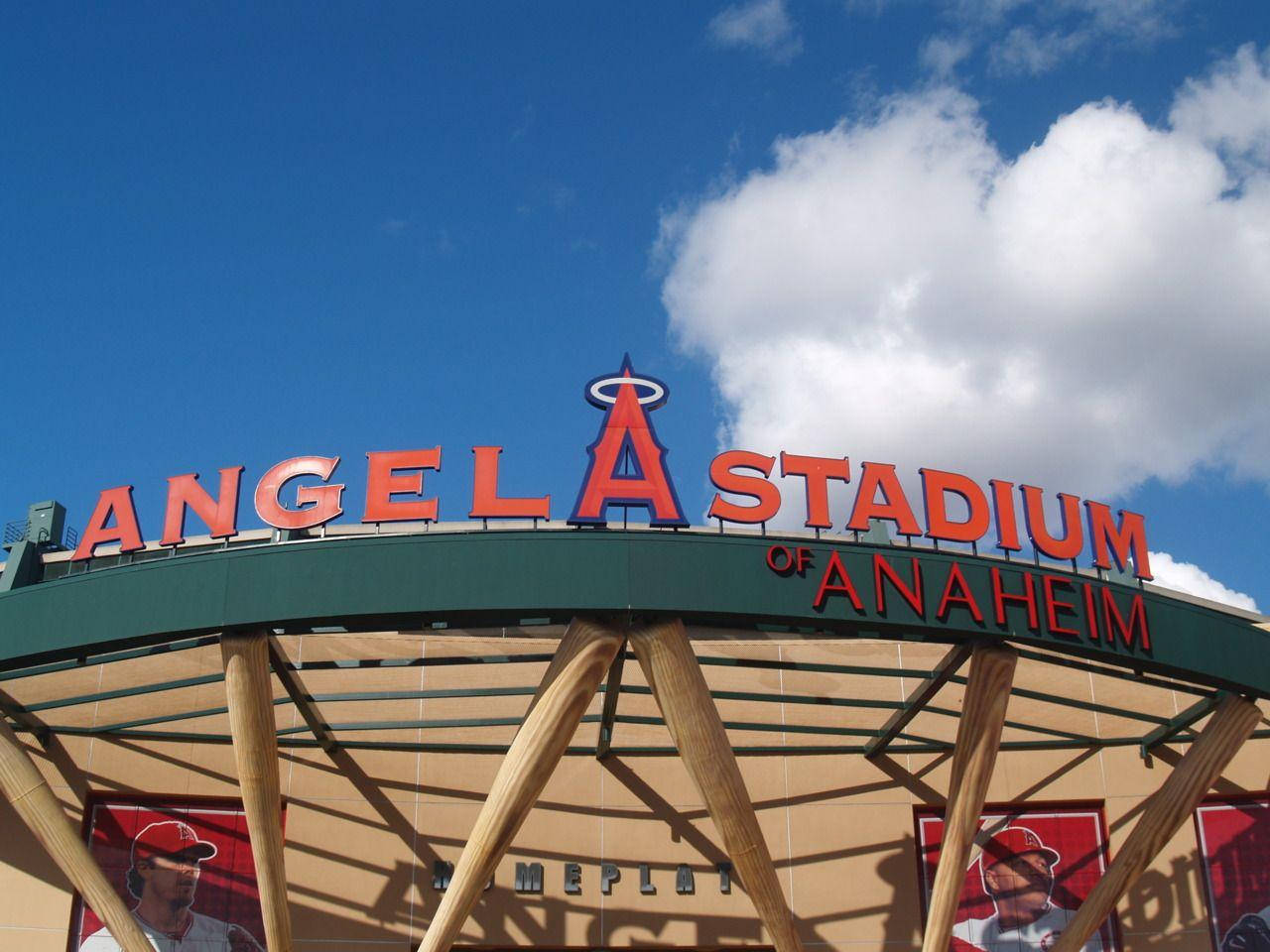 Los Angeles Angels Angel Stadium Skyward View Wallpaper