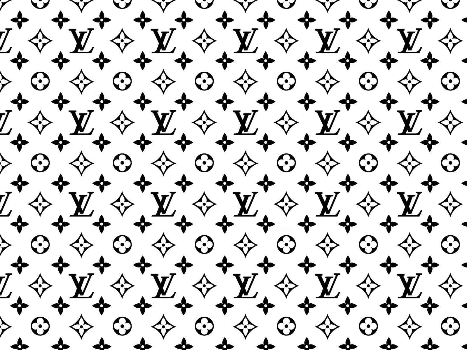 Louis Vuitton Pattern In Black And White Wallpaper