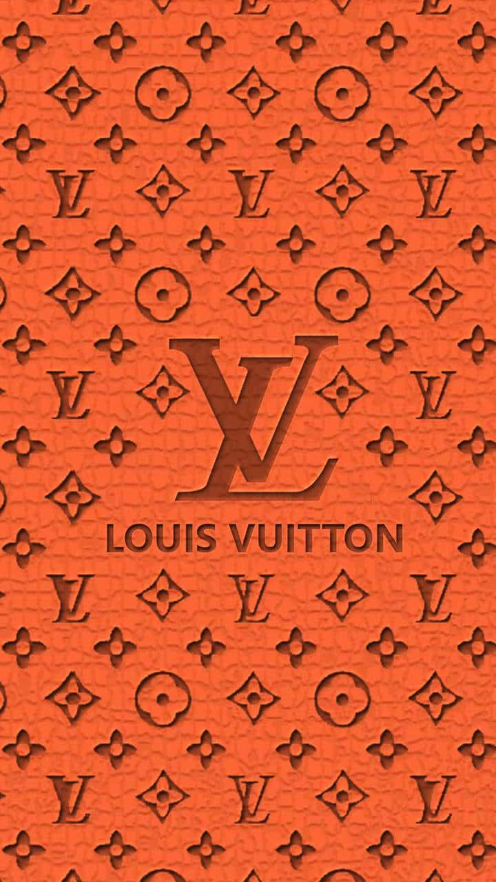 Louis Vuitton Print Orange Wallpaper