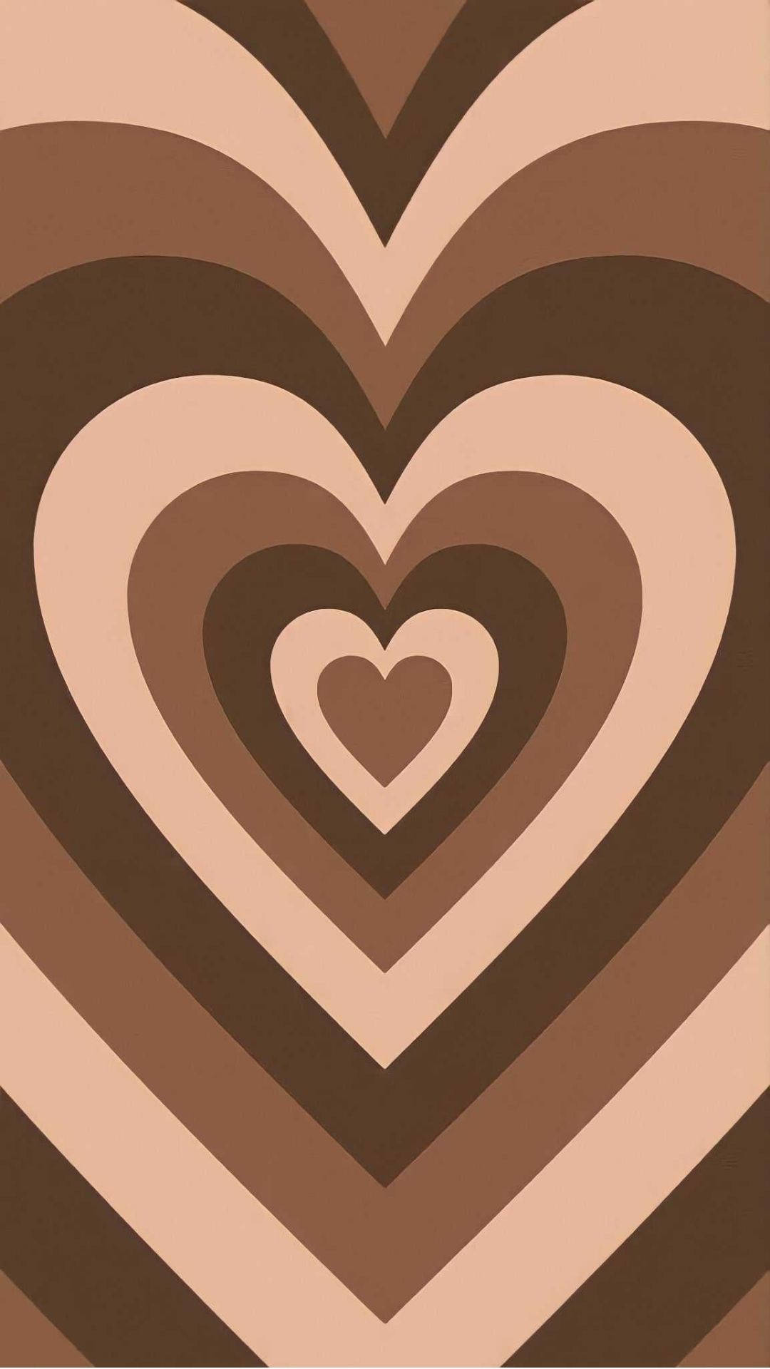 Download free Love Aesthetic Brown Hearts Wallpaper - MrWallpaper.com