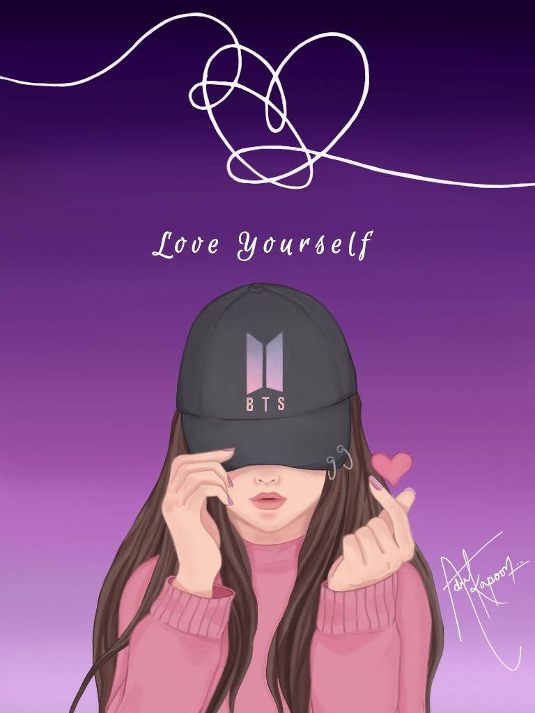 Love Yourself Bts Army Girl Wallpaper