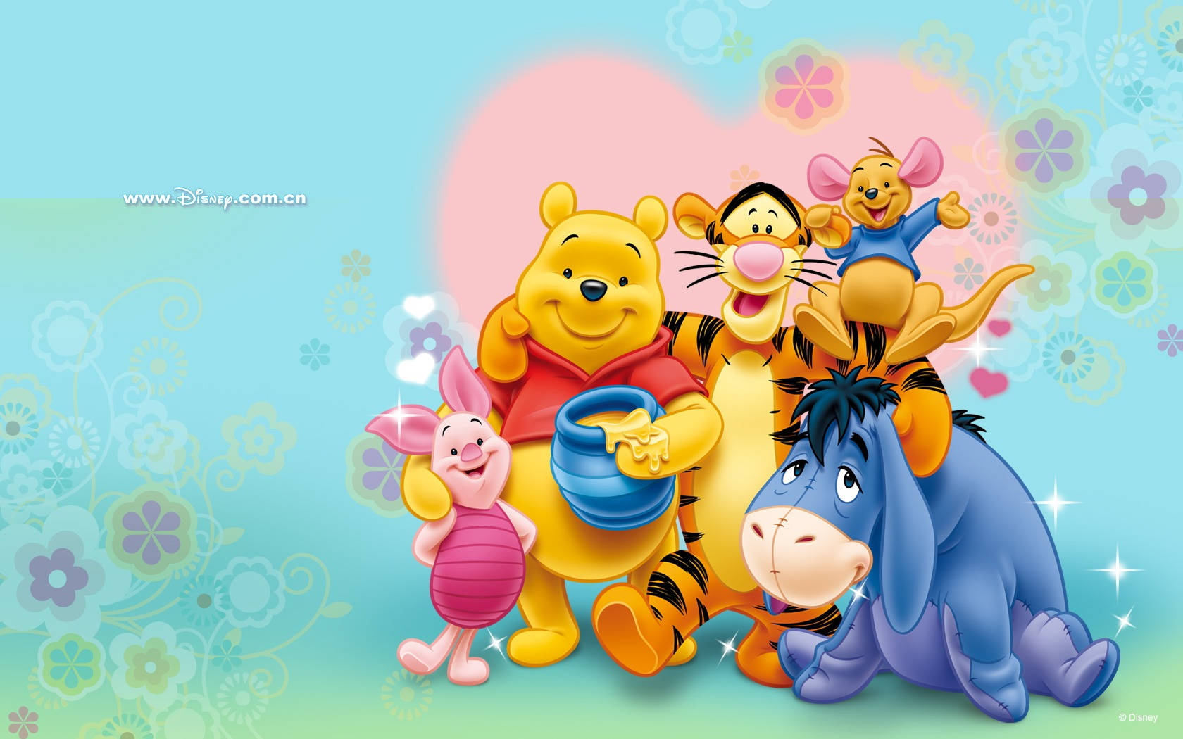 Lovely Winnie The Pooh Iphone Display Wallpaper