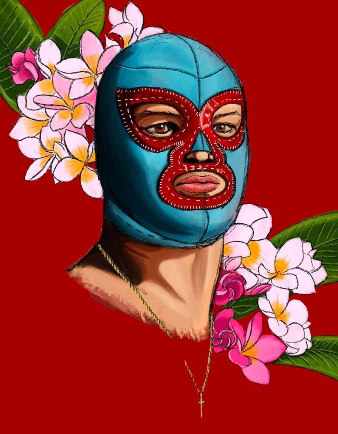 Luchadorin Floral Backdrop Wallpaper