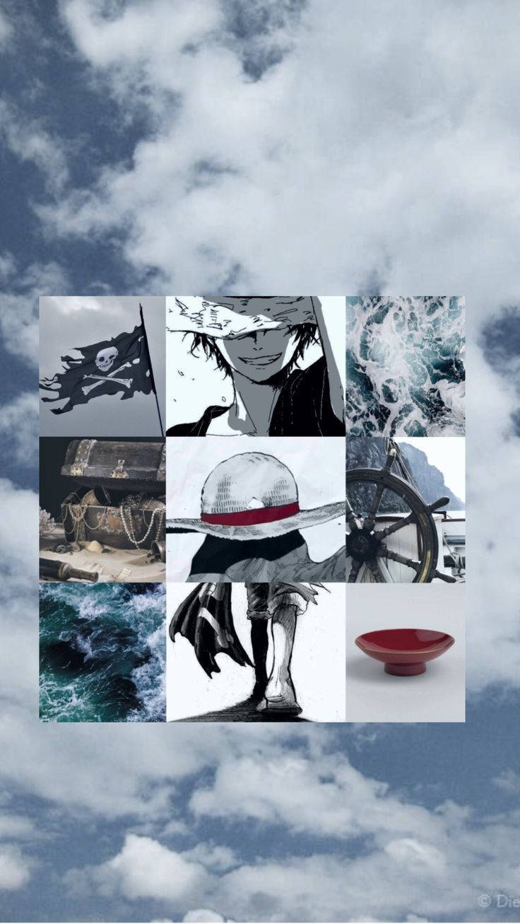 Luffy Aesthetic Collage Wallpaper