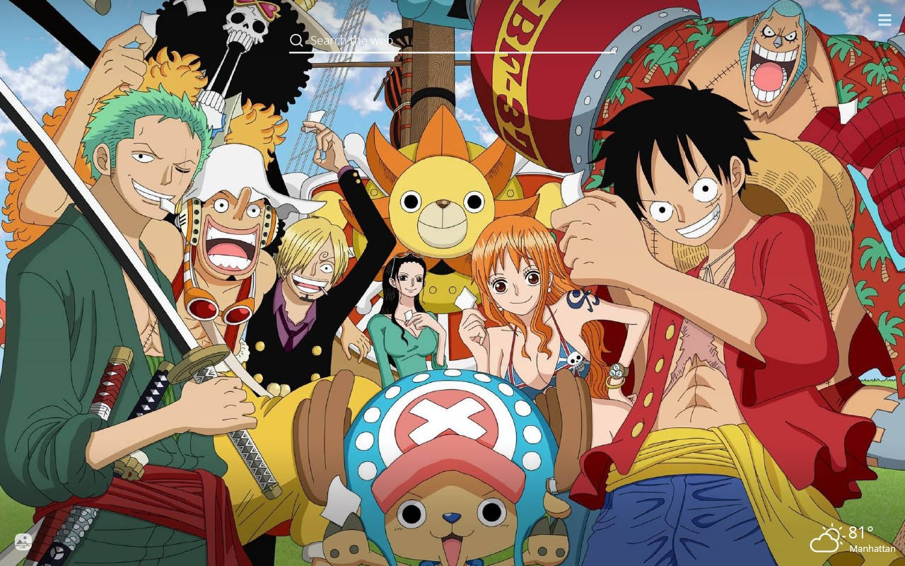 Luffy And Gang One Piece Desktop Wallpaper