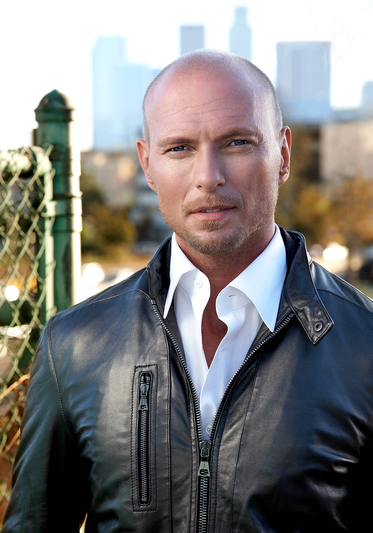 Luke Goss In Black Leather Jacket Wallpaper