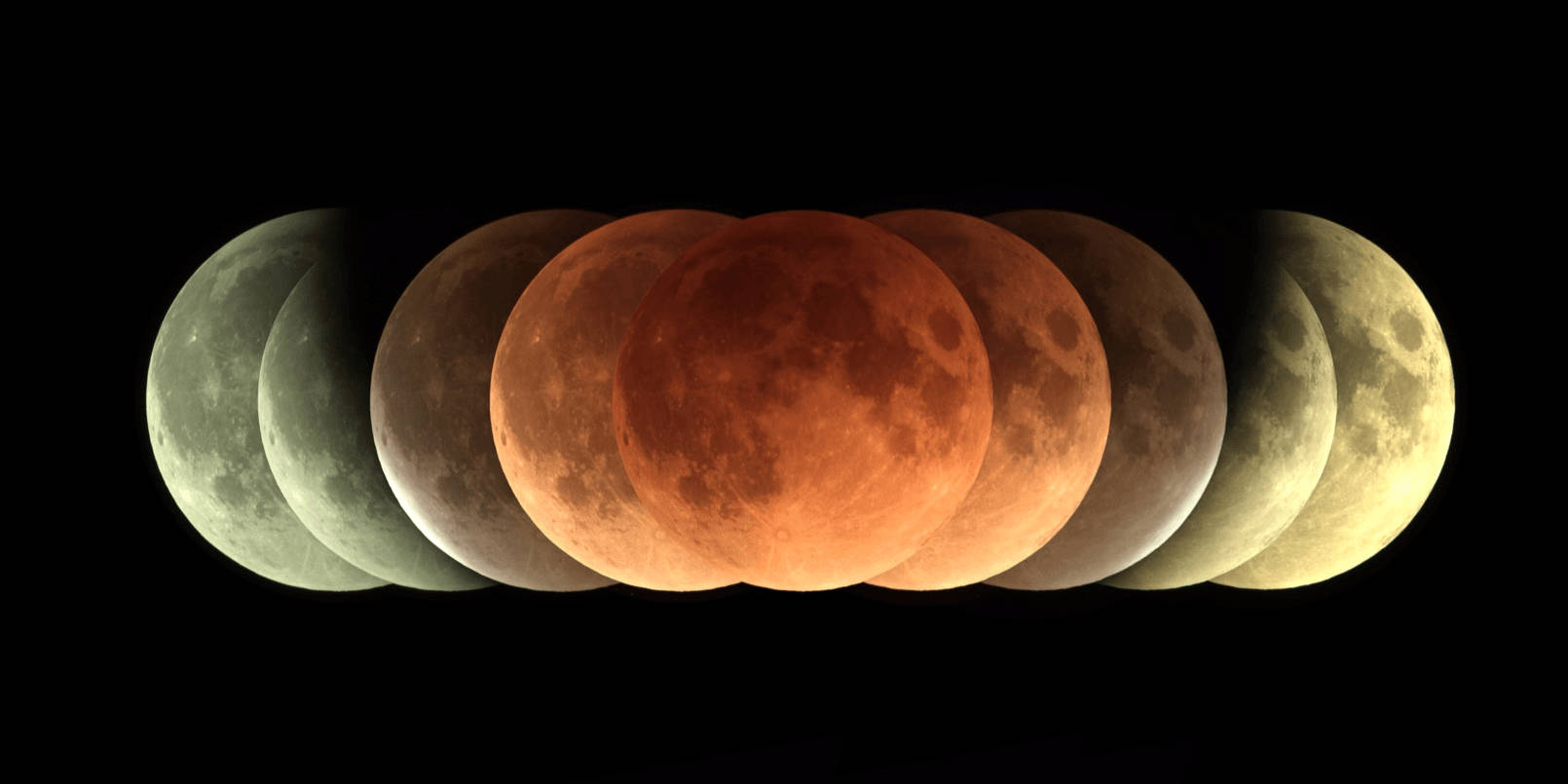 Lunar Eclipse Overlap Wallpaper