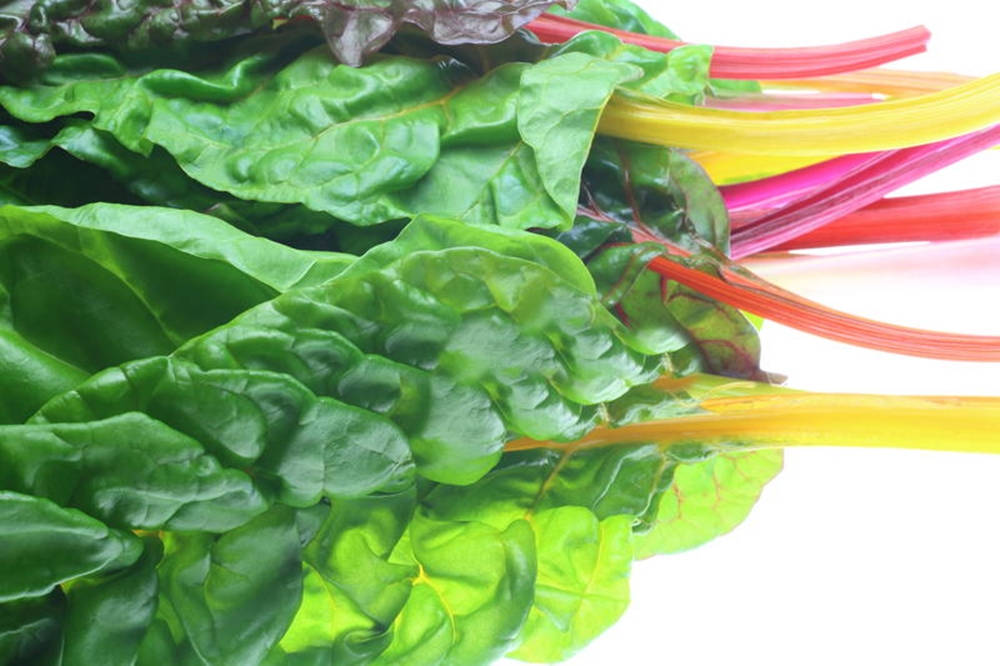 Lush Green Swiss Chard Leaves Wallpaper