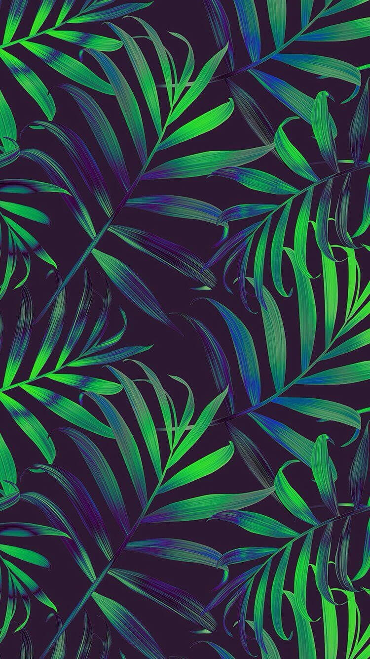 Luxurious Green Foliage Art Designed For Samsung S20 Fe Wallpaper