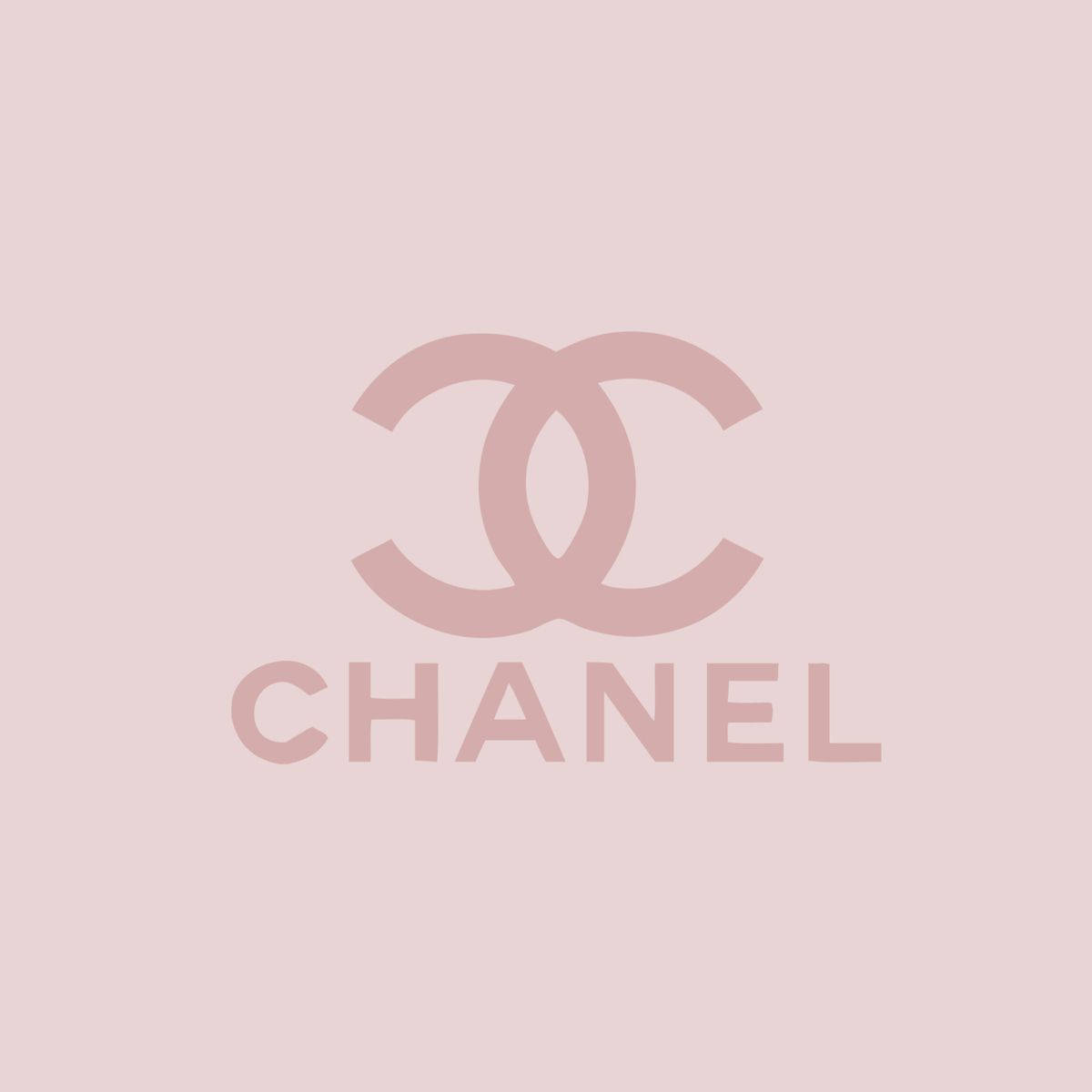 Luxury Floral Pink Chanel Logo Design Wallpaper