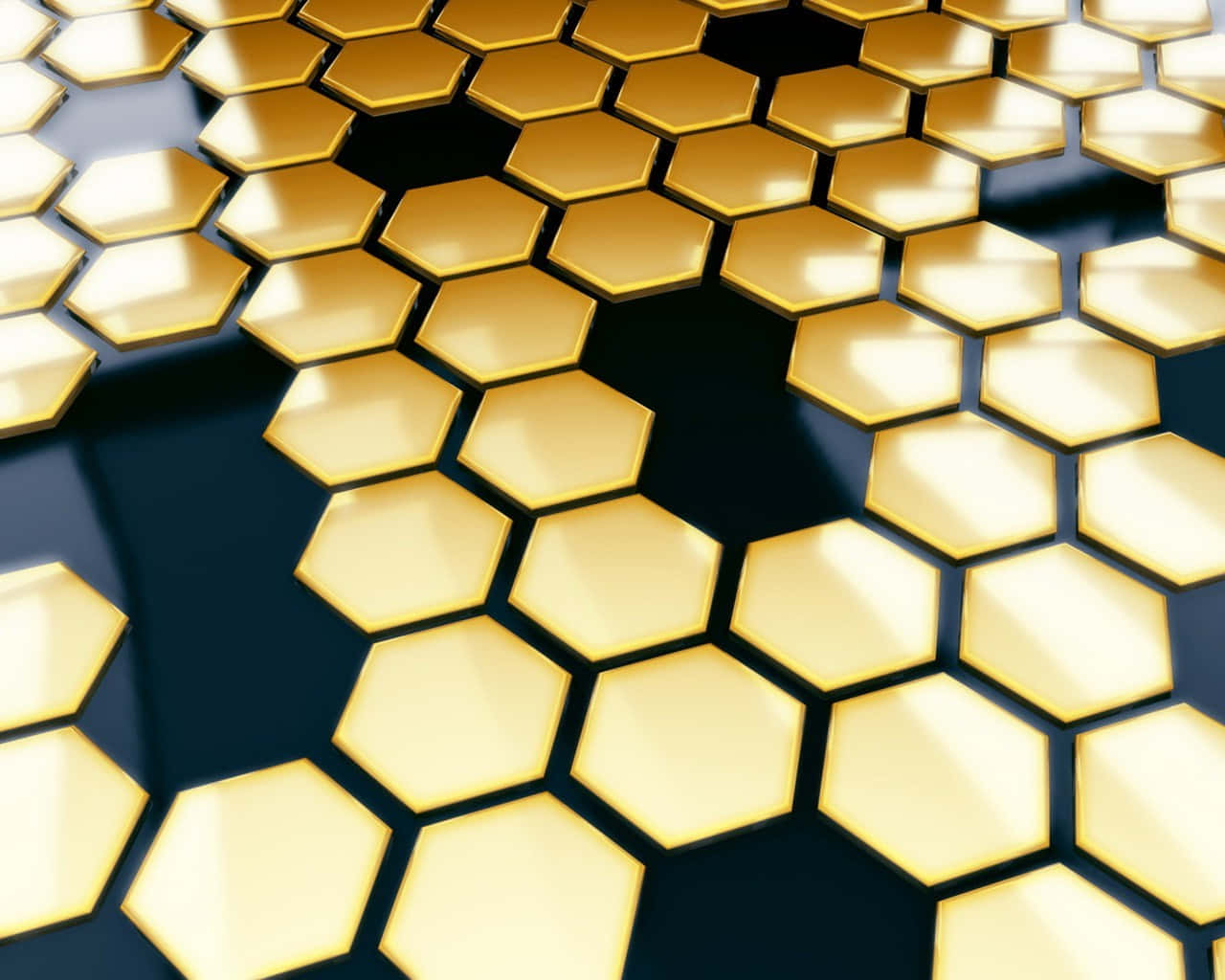 Luxury Gold Trim Visually Transforming A Black Desktop Wallpaper
