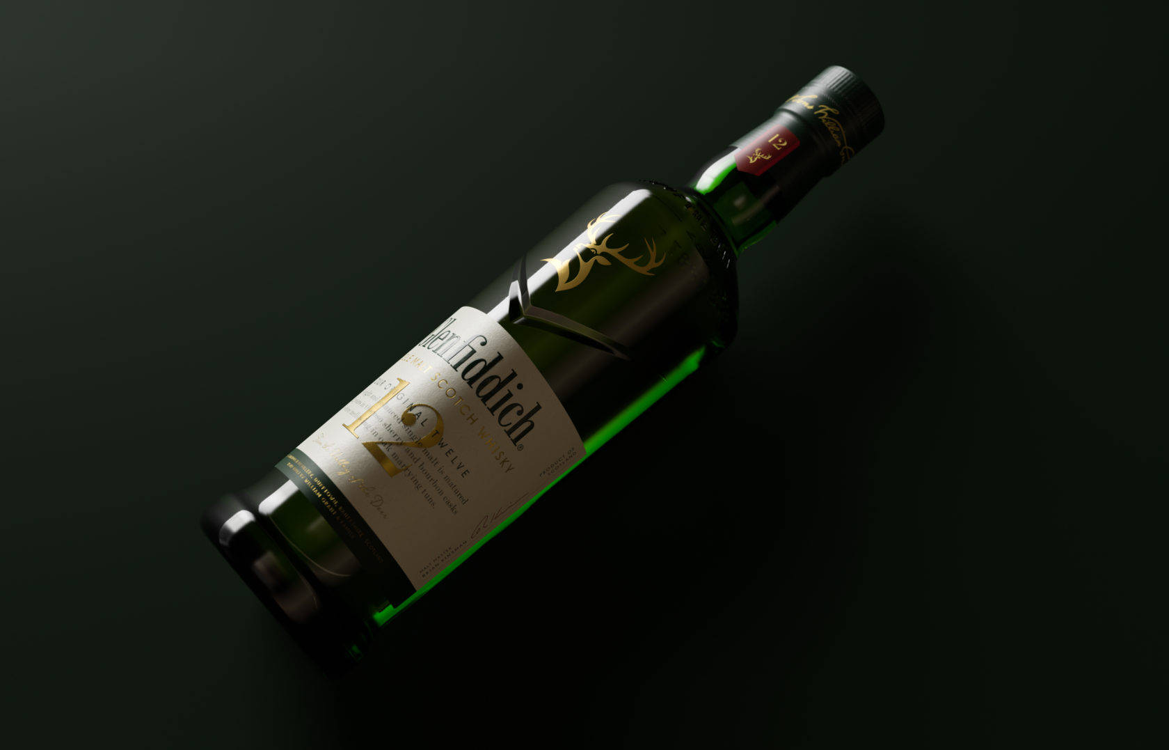 Luxury Taste With Glenfiddich 12 Year Old Scotch Whisky Wallpaper