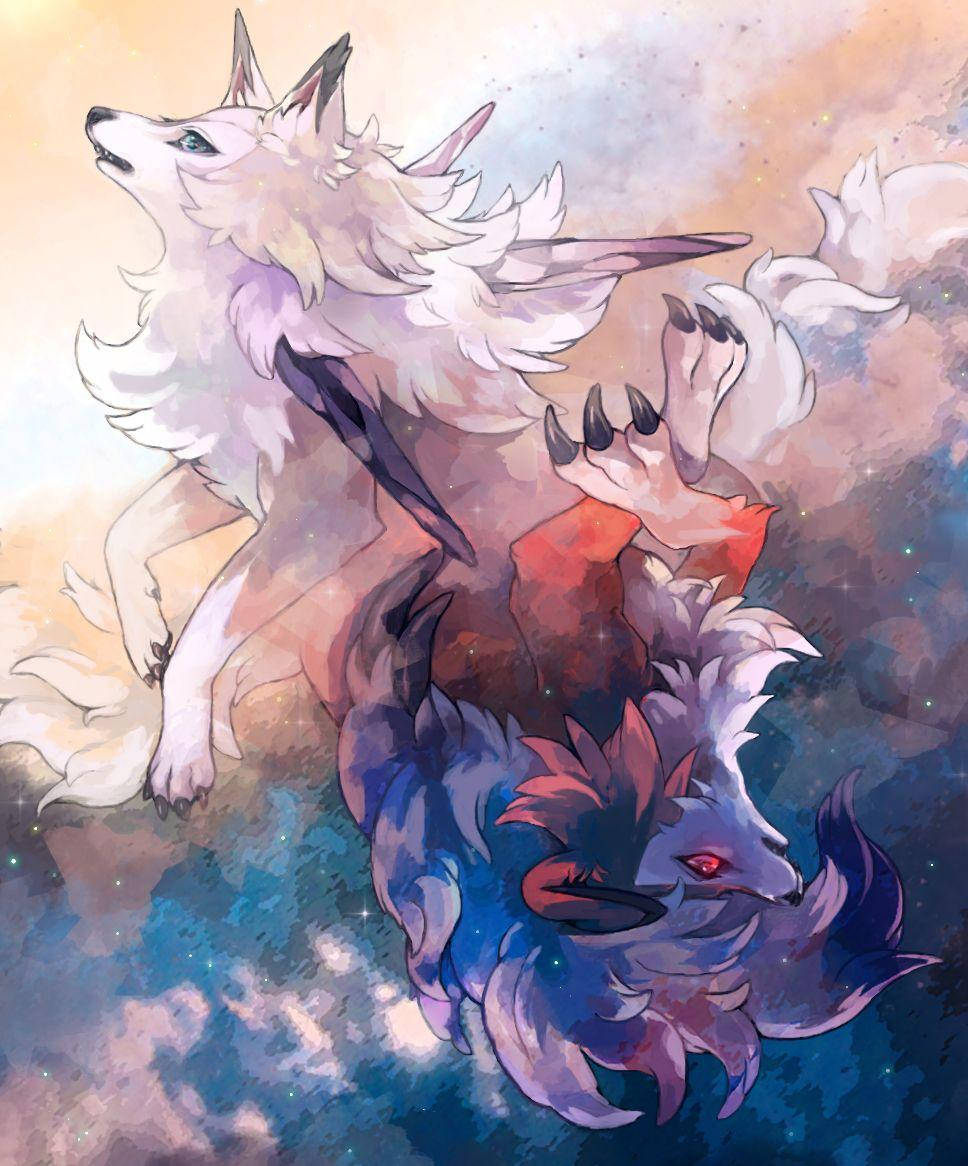 Lycanroc Beautiful Fanart Wallpaper