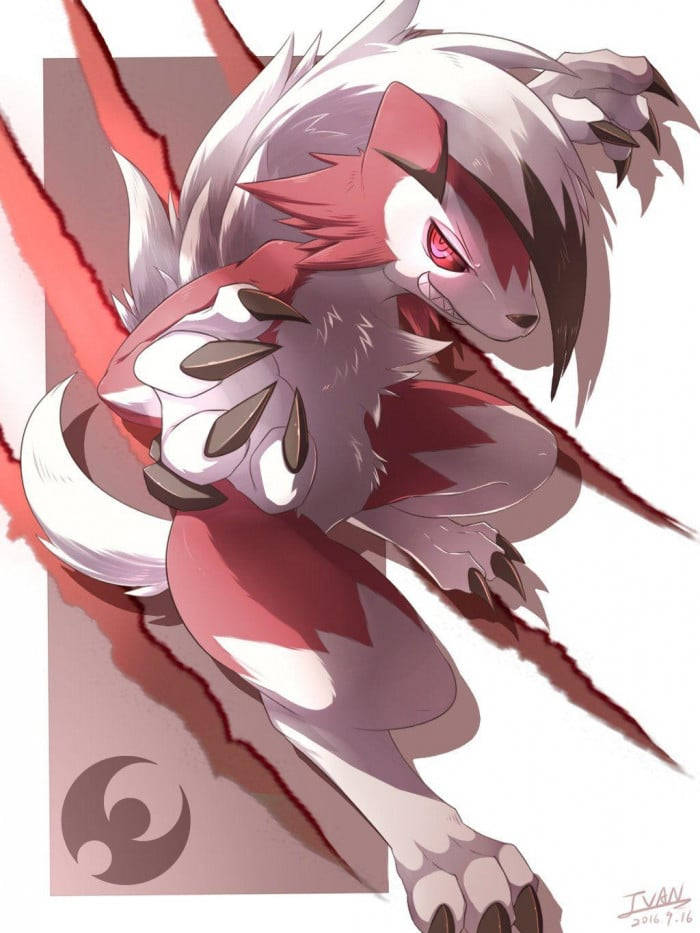 Lycanroc Scratch Wallpaper