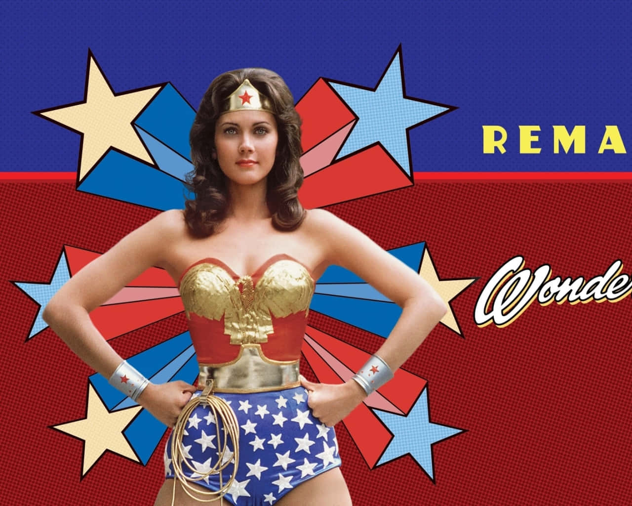 Lynda Carter Wonder Woman Pop Art Wallpaper