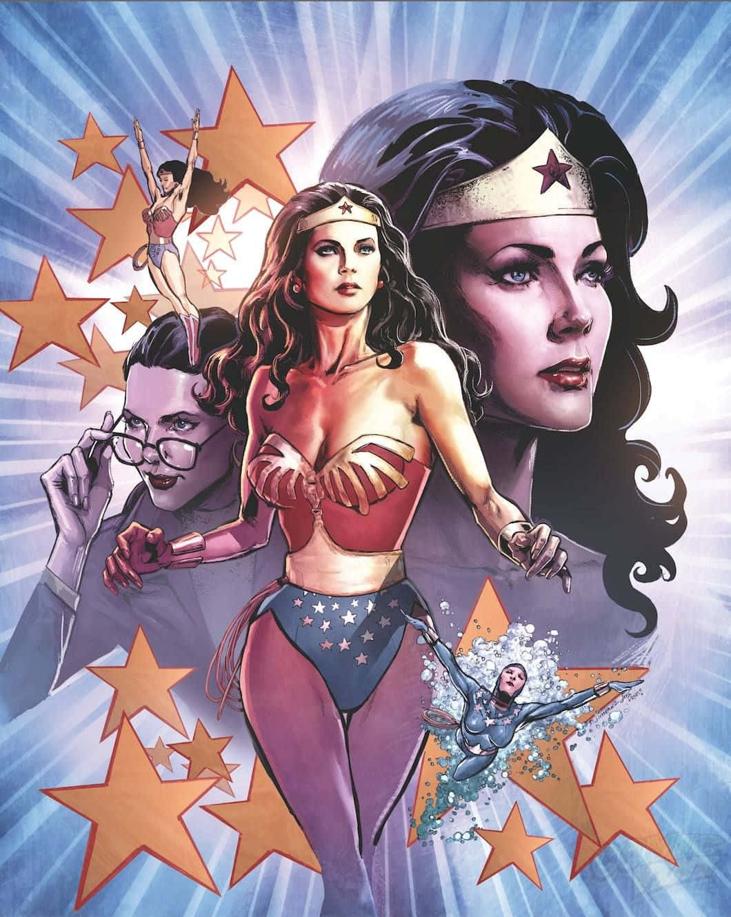 Lynda Carter Wonder Woman Tribute Art Wallpaper