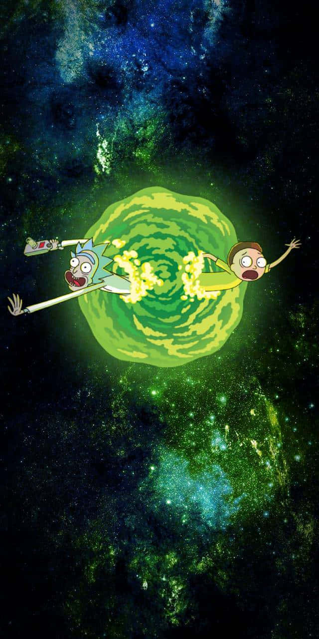 M.c. Escher Style Rick And Morty Portal Wallpaper