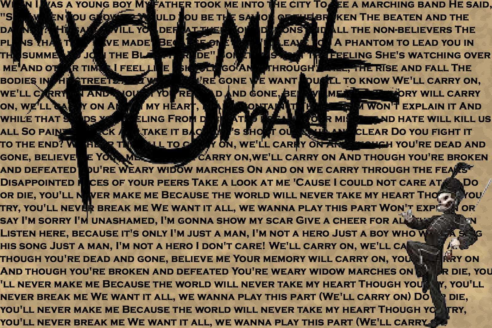 M C R_ Lyrics_ Background Wallpaper