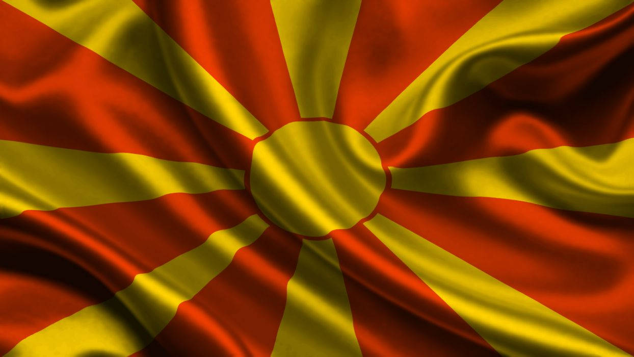 Macedonia Flag Wave Pattern Wallpaper