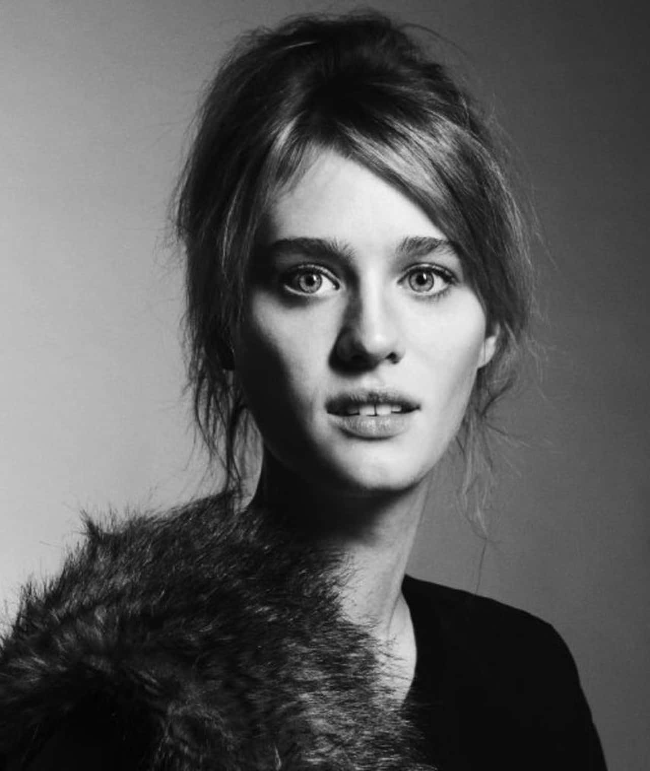 Mackenzie Davis Blackand White Portrait Wallpaper