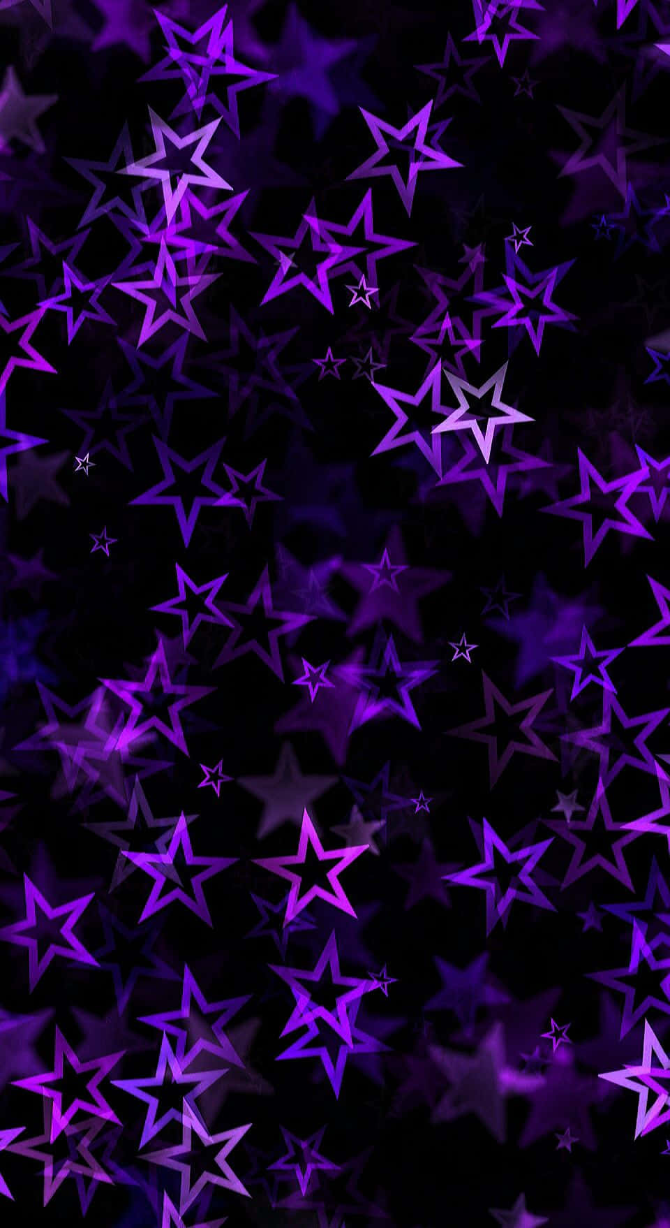 Magical Lavender Star Glistening And Shining In The Night Sky Wallpaper