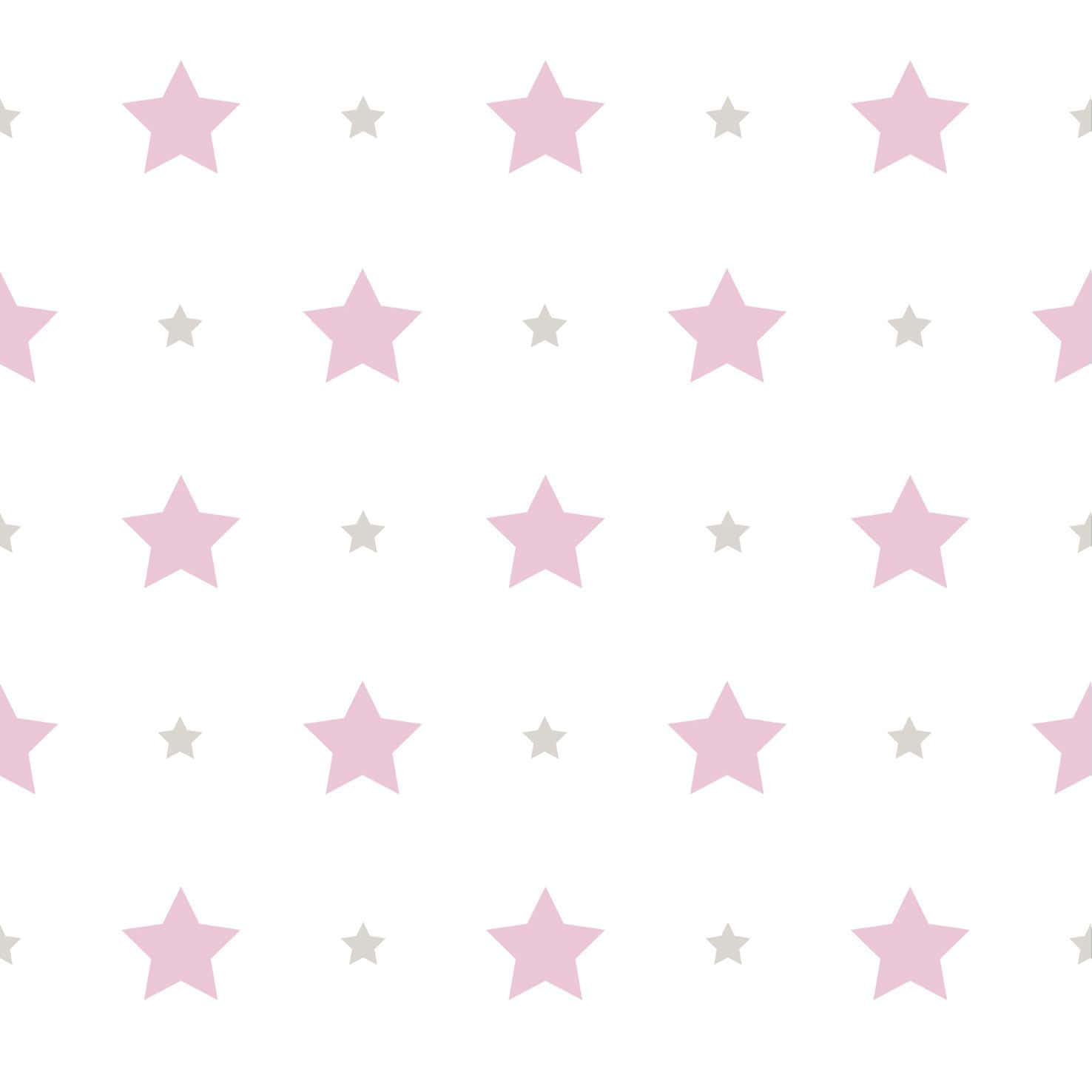 Magical Pink Stars In The Night Sky Wallpaper