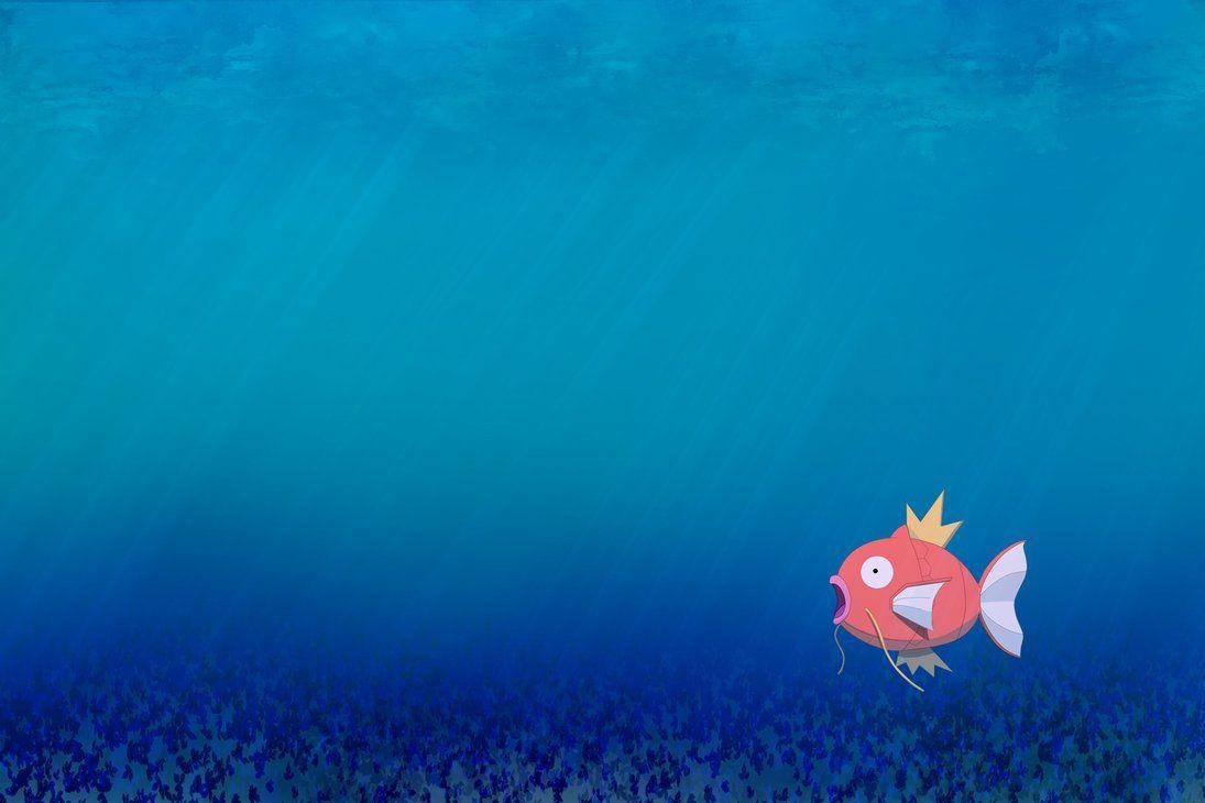 Magikarp Blue Waters Swimming Wallpaper