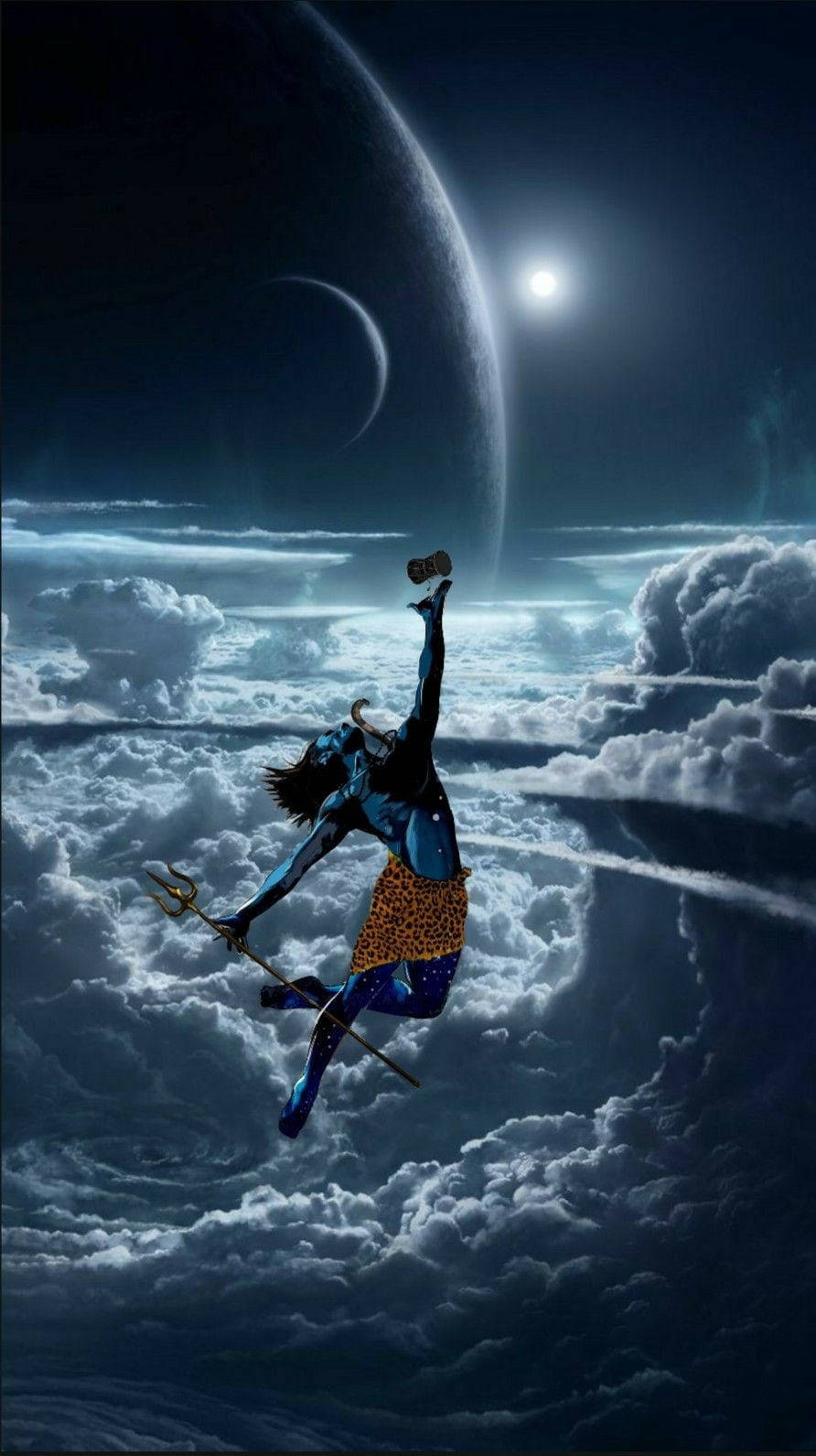 Mahadev Rudra Avatar In The Sky Wallpaper