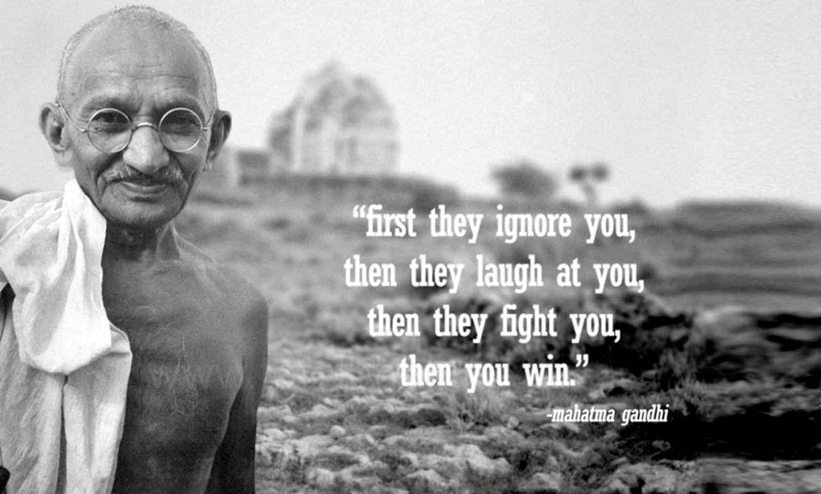 Mahatma Gandhi Words Of Wisdom Wallpaper