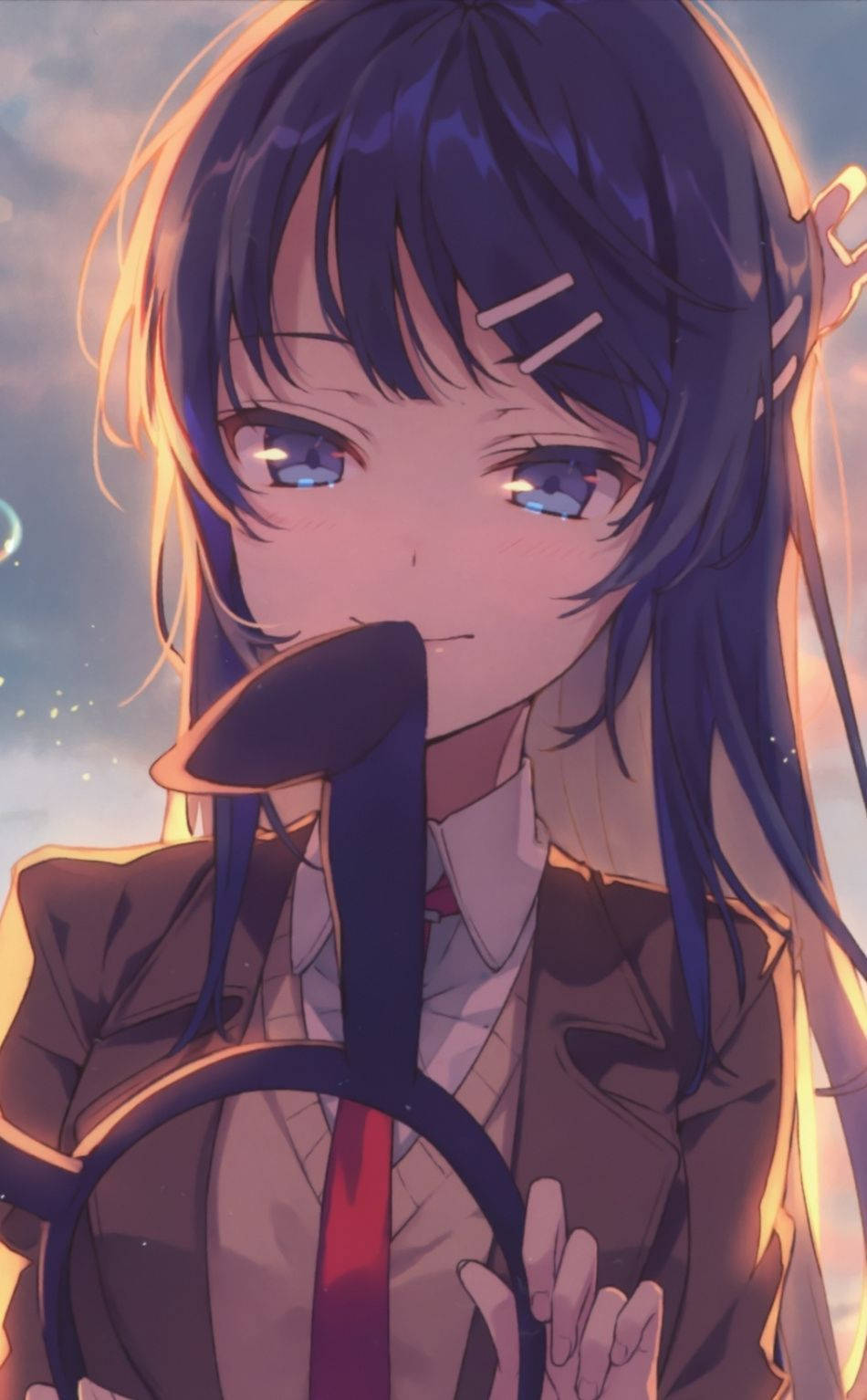 'mai Sakurajima In A Bunny Girl Outfit In Rascal Does Not Dream Of Bunny Girl Senpai.' Wallpaper