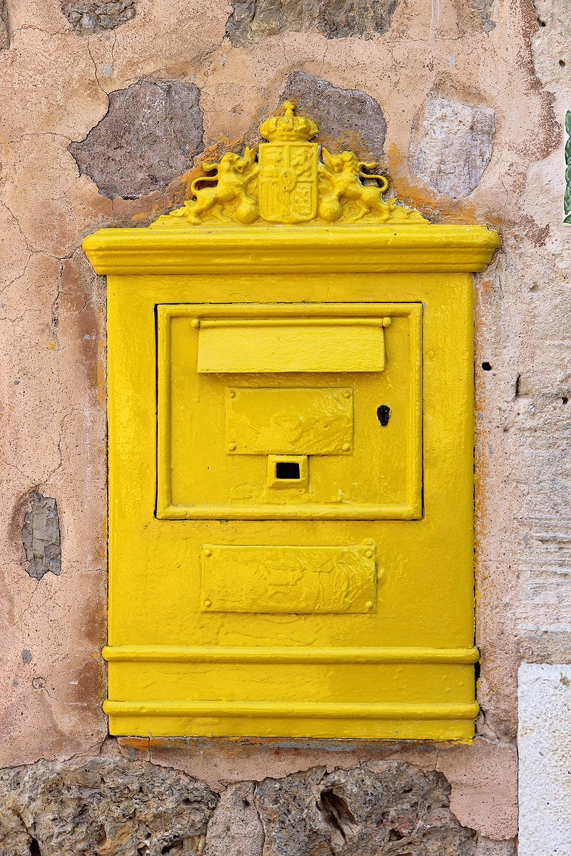 Mail Ornate Yellow Mailbox Wallpaper