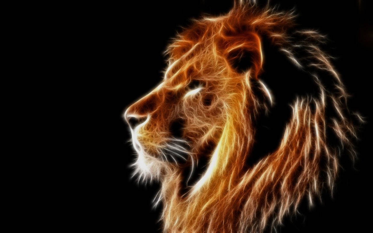 Majestic 3d Lion Desktop Wallpaper