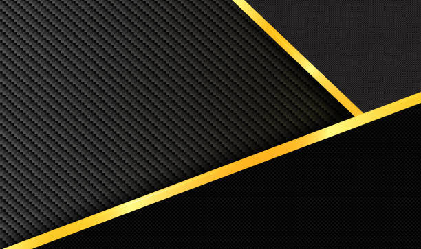 Majestic Black Gold Carbon Fiber Texture In 4k Resolution Wallpaper