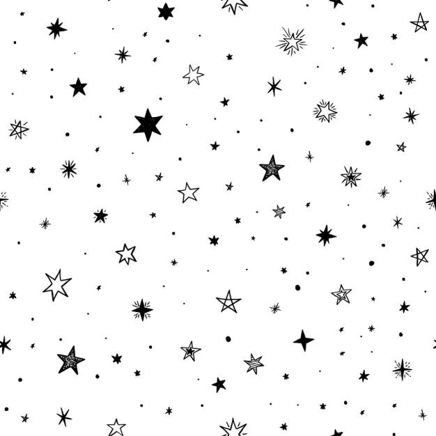 Majestic Black Star Pattern Wallpaper