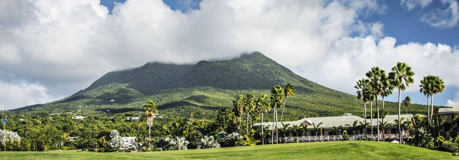 Majestic Mountain Landscape In St Kitts And Nevis Wallpaper