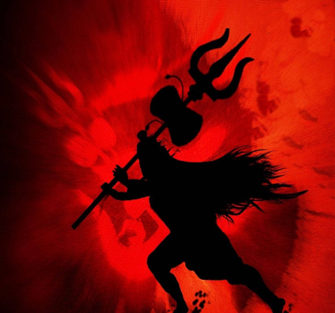 Majestic Silhouette Of Lord Shiva - The Enigmatic Mahakal In Hd Wallpaper